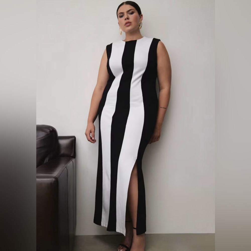 Striped Knit Maxi Dress